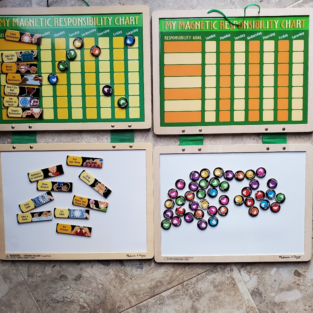 Set of 2 Melissa & Doug Magnetic Responsibility Charts